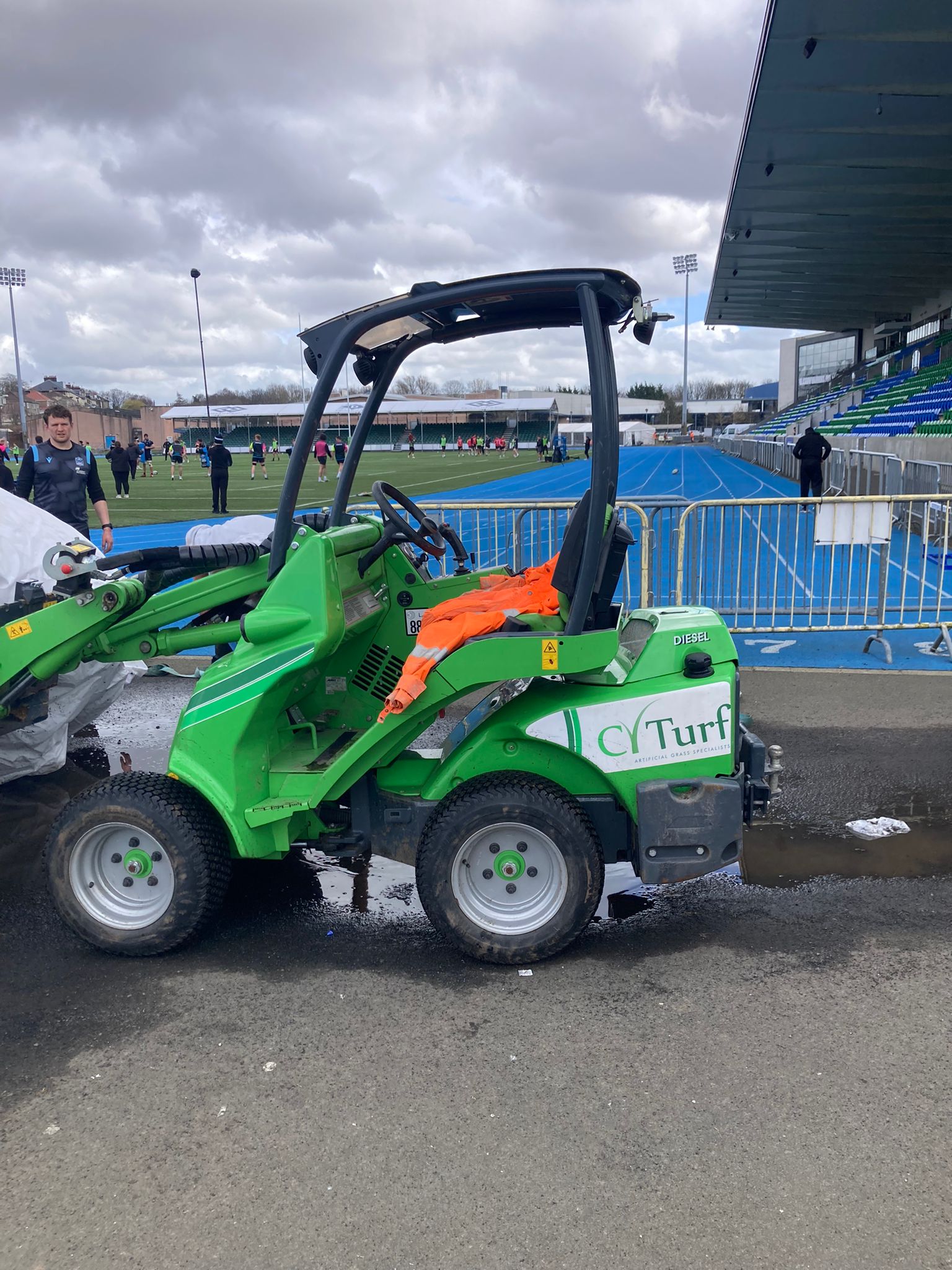cy turf maintenance at glasgow warriors stadium